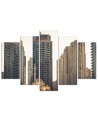 Fashionable 5 Piece Canvas print for the living room - Skyscrapers in Dubai | FEEBY