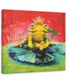 Canvas print - Frog on a leaf abstract. Buy now| | FEEBY