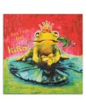 Canvas print - Frog on a leaf abstract. Buy now| | FEEBY