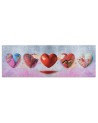 Canvas print - Hearts and love lettering on pink background | FEEBY