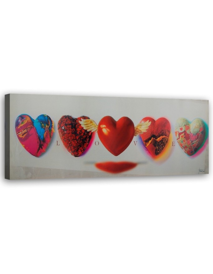 Canvas print Hearts and...