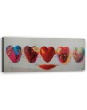 Canvas print - Hearts and love lettering on white background | FEEBY