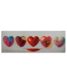 Canvas print - Hearts and love lettering on white background | FEEBY