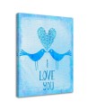 Canvas print - Two birds on a blue background | FEEBY