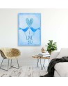 Canvas print - Two birds on a blue background | FEEBY