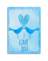 Canvas print - Two birds on a blue background | FEEBY