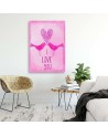 Abstract paintings - Two birds on a pink background | FEEBY