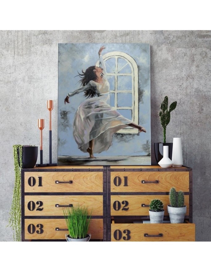 Decorative Canvas painting - Ballerina Dancer window painted | FEEBY