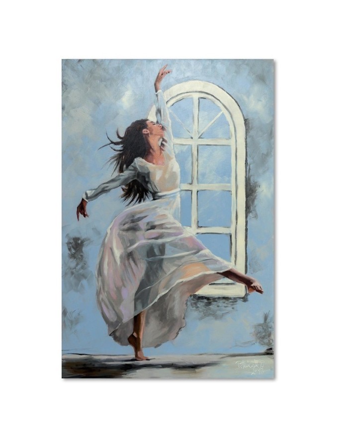 Decorative Canvas painting - Ballerina Dancer window painted | FEEBY