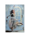 Decorative Canvas painting - Ballerina Dancer window painted | FEEBY