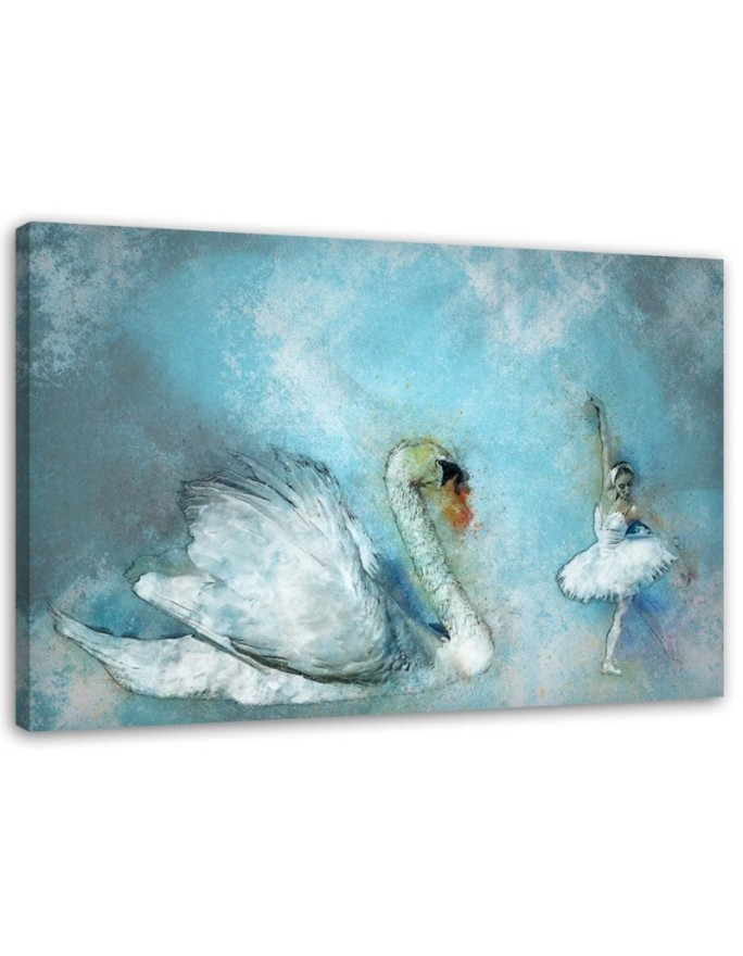 Canvas print Swan and...
