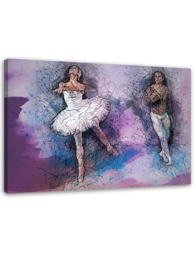 Couple dancing ballet - Wall painting | FEEBY