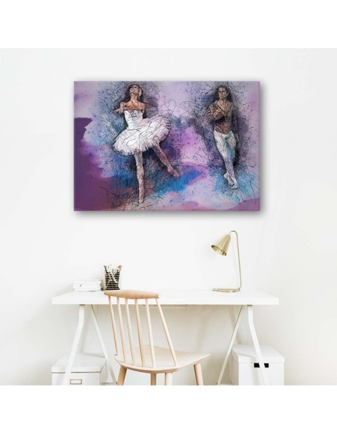 Couple dancing ballet - Wall painting | FEEBY