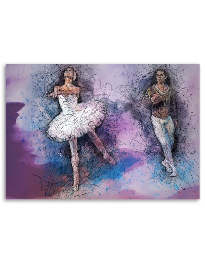 Couple dancing ballet - Wall painting | FEEBY