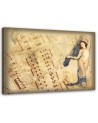 Naked woman and sheet music - Wall painting | FEEBY