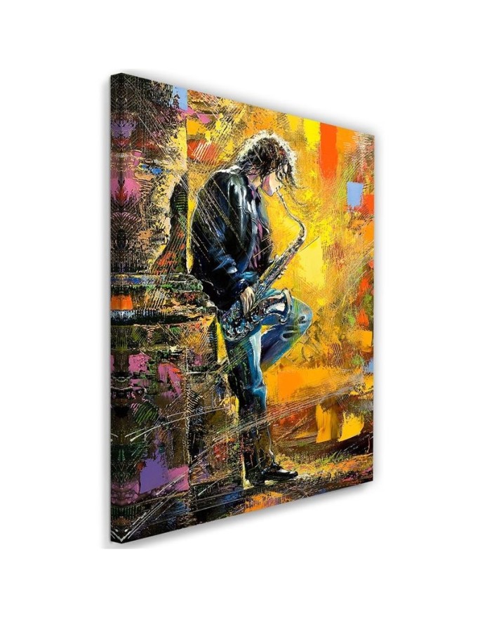 Musician with saxophone - Wall art painting. Buy now| | FEEBY