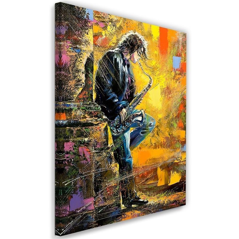 Musician with saxophone - Wall art painting. Buy now| | FEEBY