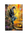 Musician with saxophone - Wall art painting. Buy now| | FEEBY