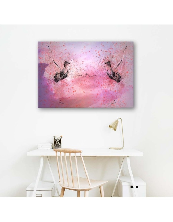 Ballerina pink abstract - Wall art painting | FEEBY