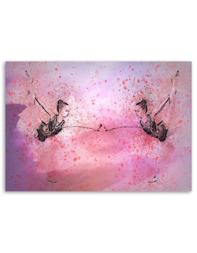 Ballerina pink abstract - Wall art painting | FEEBY