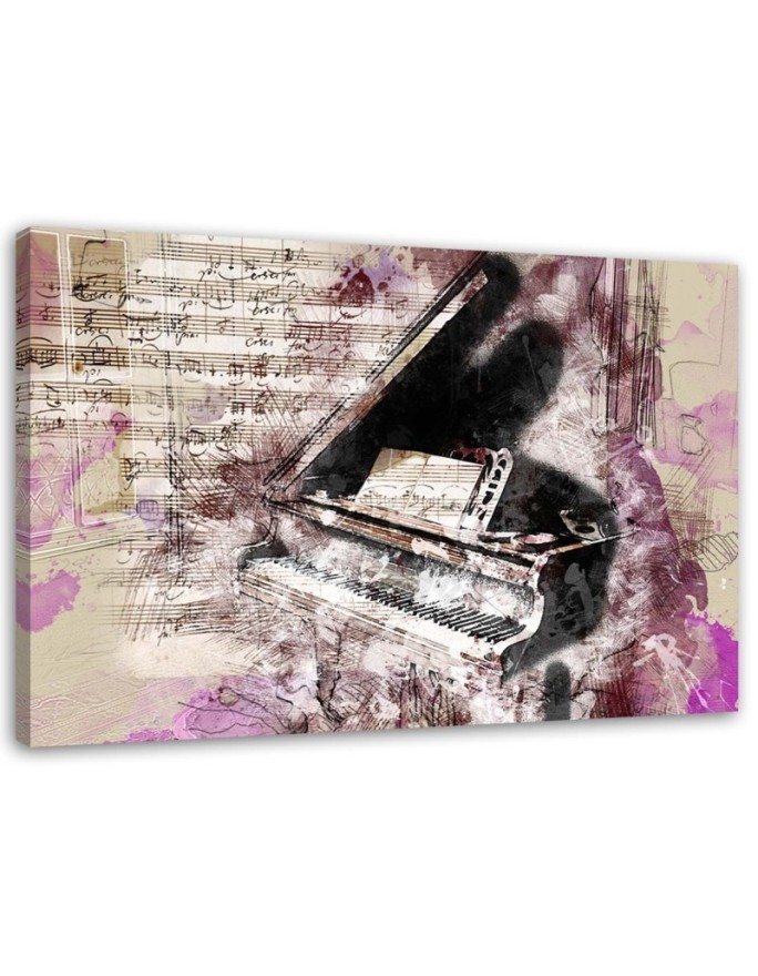 Piano abstract vintage - Canvas wall painting | FEEBY