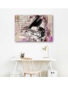 Piano abstract vintage - Canvas wall painting | FEEBY