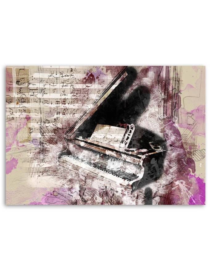 Piano abstract vintage - Canvas wall painting | FEEBY