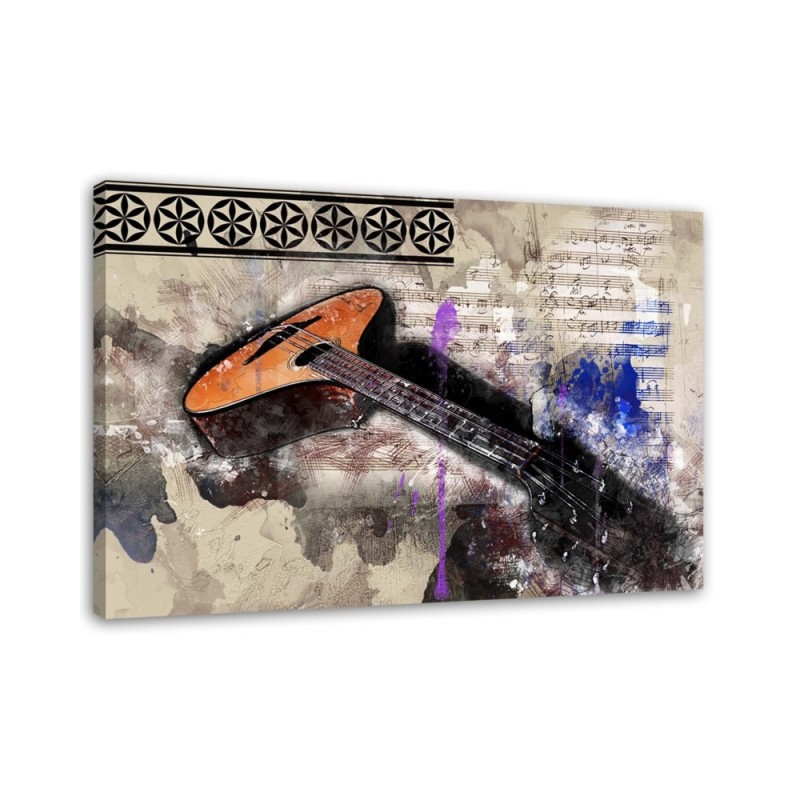 Guitar abstract vintage - Canvas wall art painting | FEEBY