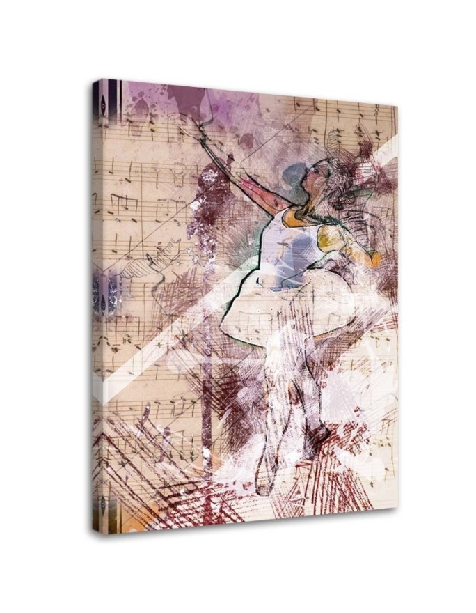 Abstract Canvas paintings for living room - Vintage ballerina | FEEBY