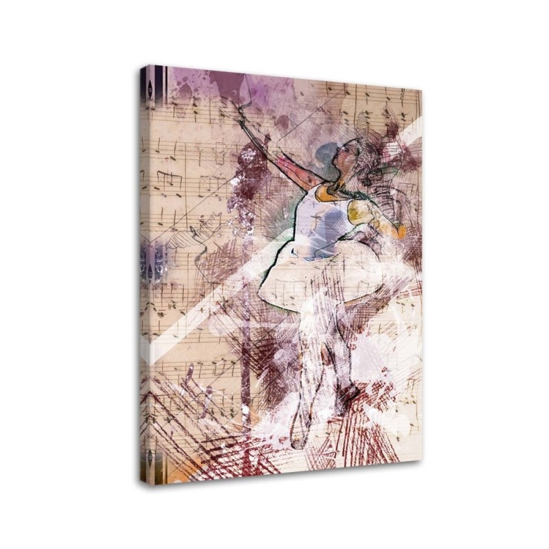 Abstract Canvas paintings for living room - Vintage ballerina | FEEBY