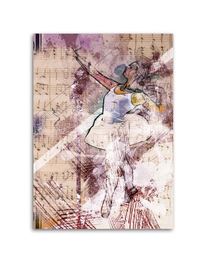 Abstract Canvas paintings for living room - Vintage ballerina | FEEBY