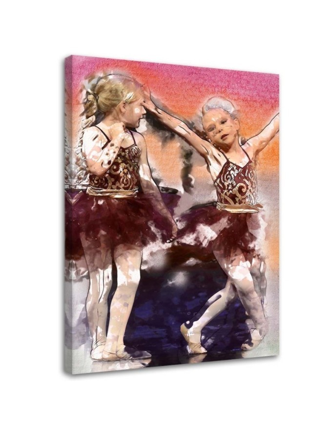 Abstract Canvas paintings for living room - Little ballerinas | FEEBY