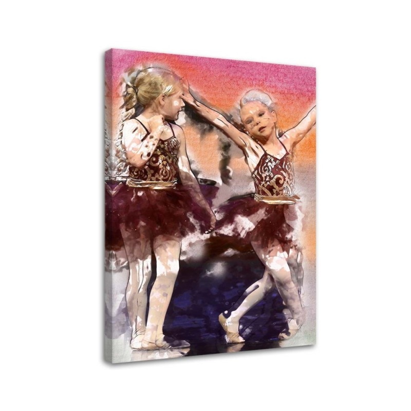 Abstract Canvas paintings for living room - Little ballerinas | FEEBY