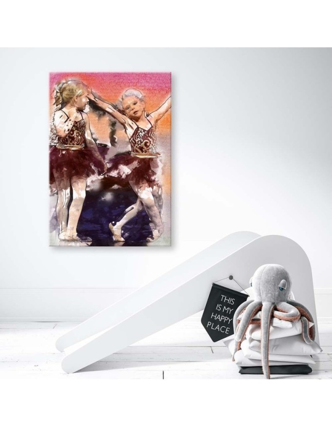 Abstract Canvas paintings for living room - Little ballerinas | FEEBY