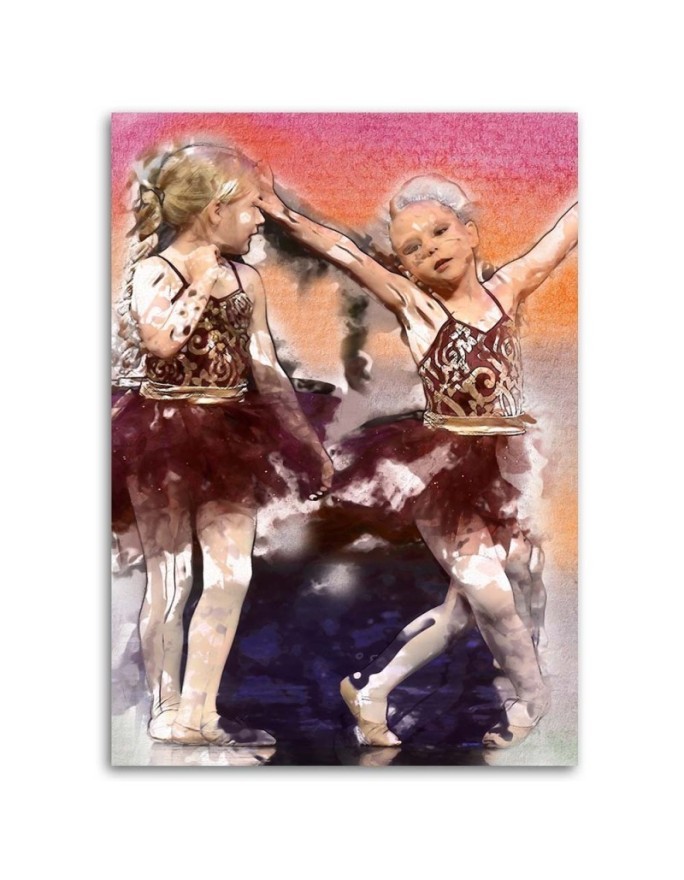 Abstract Canvas paintings for living room - Little ballerinas | FEEBY