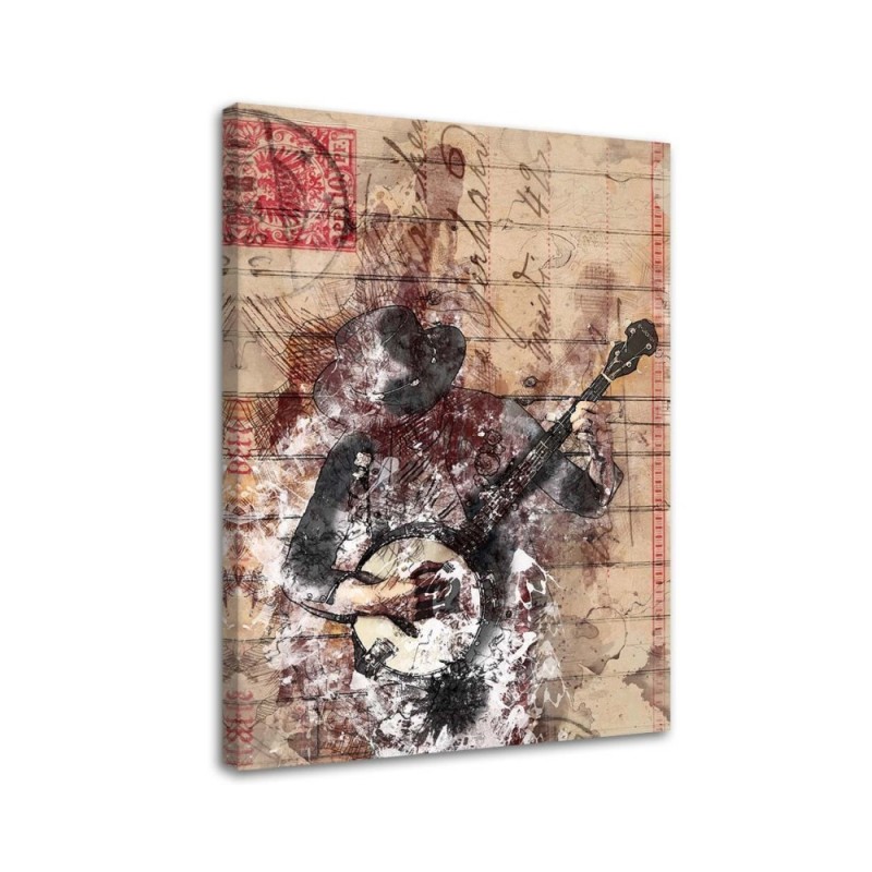 Retro Canvas paintings - Vintage guitarist | FEEBY
