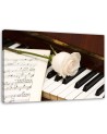 Retro style Canvas prints - Rose on a piano | FEEBY
