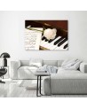 Retro style Canvas prints - Rose on a piano | FEEBY