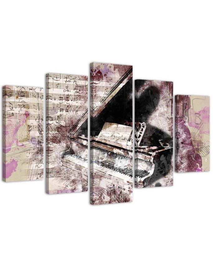 Stylish Canvas painting for living room - Piano abstract | FEEBY