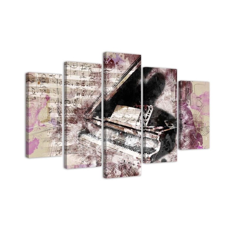 Stylish Canvas painting for living room - Piano abstract | FEEBY