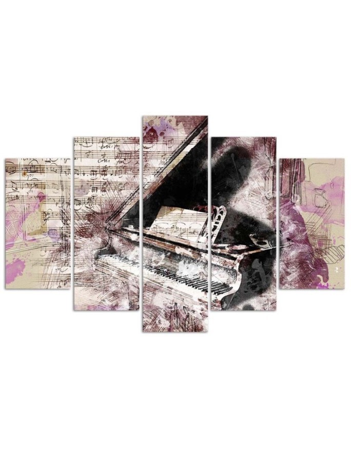 Stylish Canvas painting for living room - Piano abstract | FEEBY