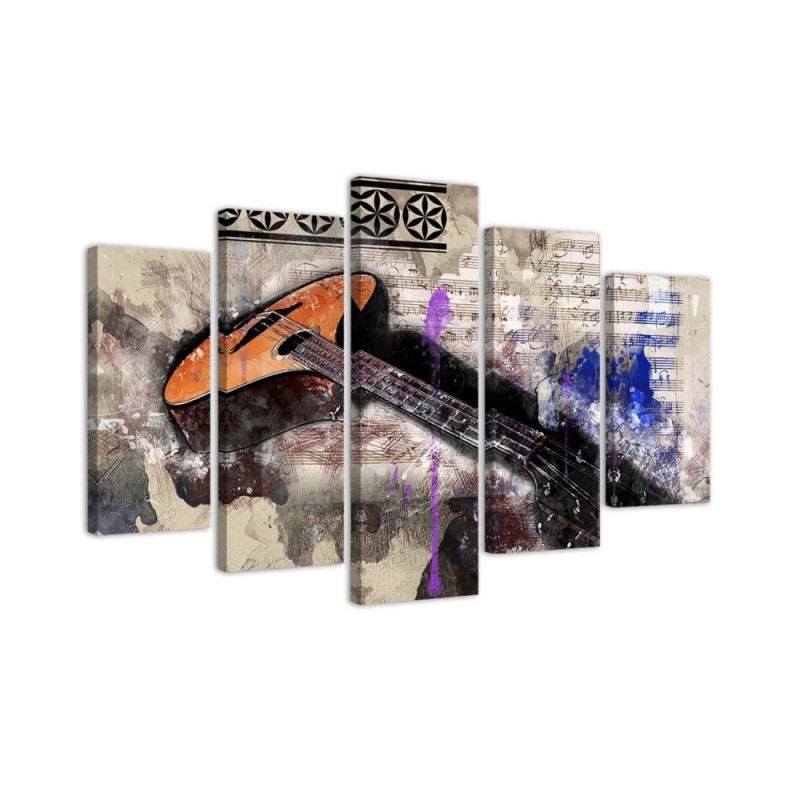 Stylish painting for living room - Guitar abstract | FEEBY