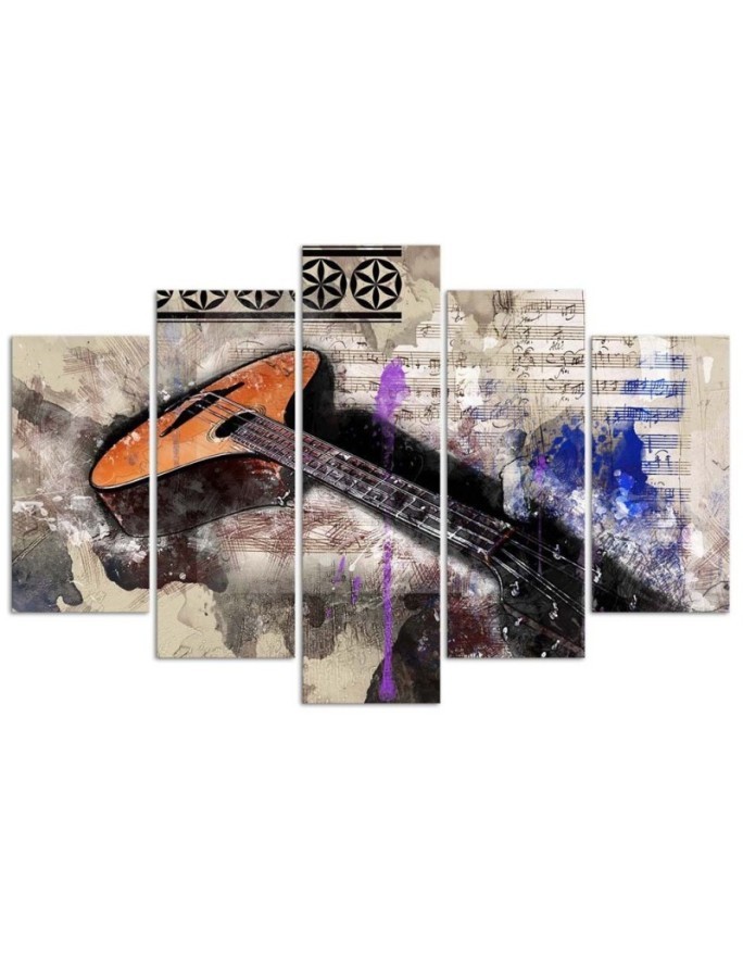 Stylish painting for living room - Guitar abstract | FEEBY