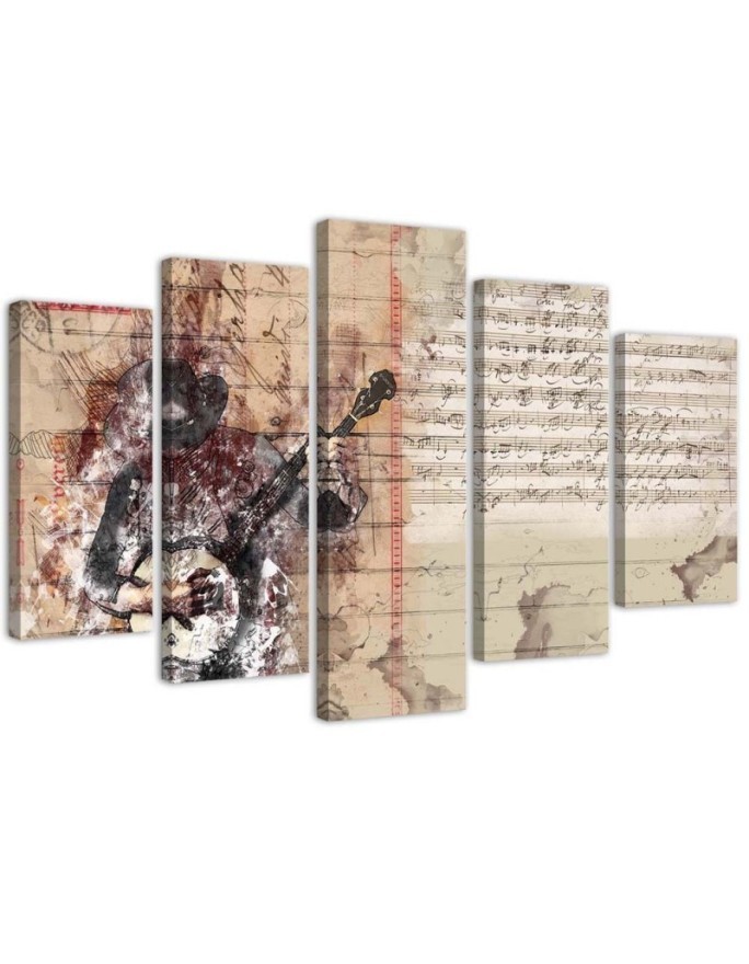 Stylish painting for living room - Abstract musician | FEEBY