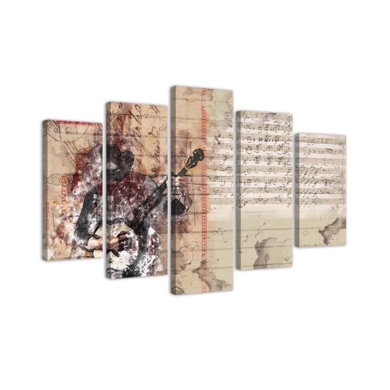 Stylish painting for living room - Abstract musician | FEEBY