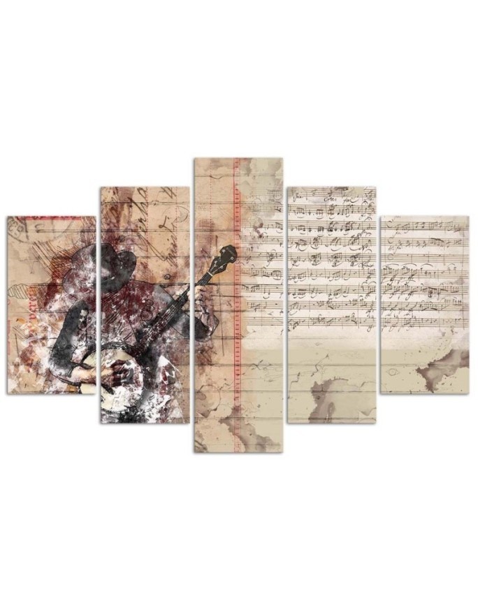 Stylish painting for living room - Abstract musician | FEEBY