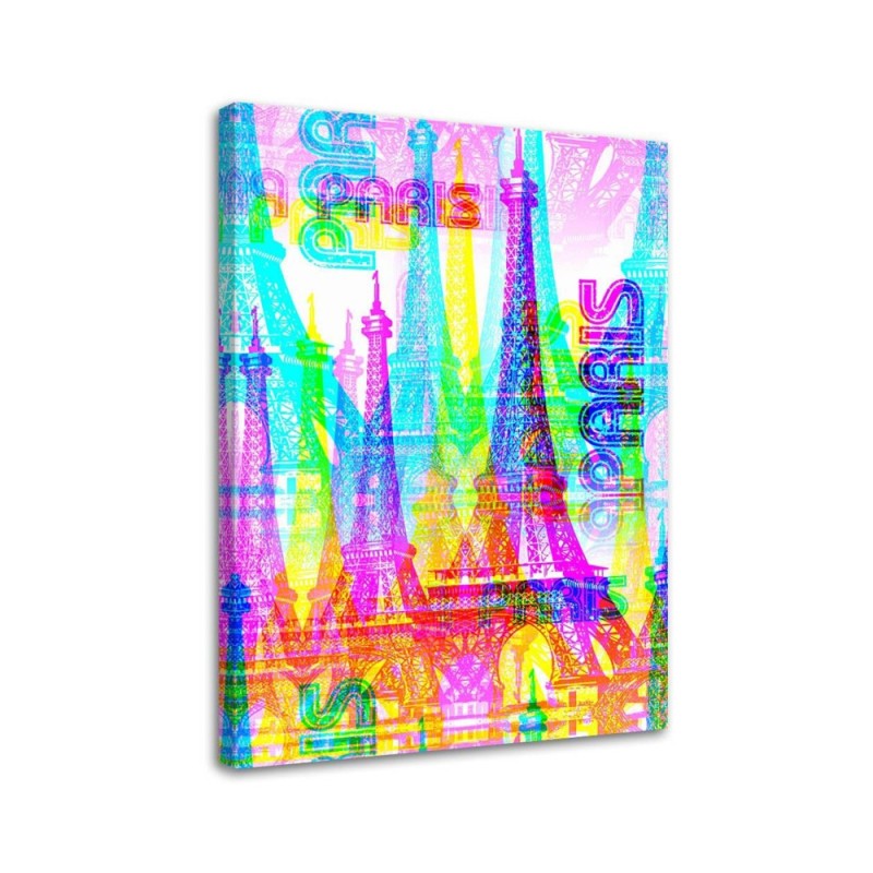 Stylish Canvas painting for living room - Neon Paris. Buy now| | FEEBY