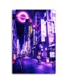 Modern Canvas paintings for wall - Snow among neon lights | FEEBY