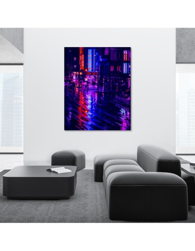A rainy day in Tokyo - Modern Canvas paintings for wall | FEEBY