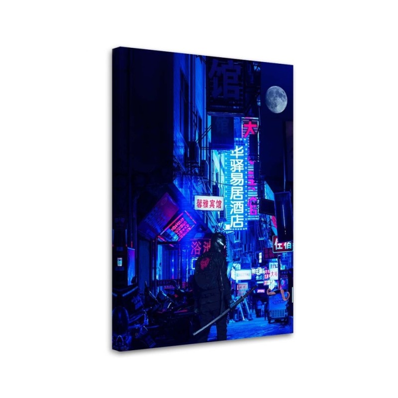 City of neon lights - Modern Canvas paintings for the wall | FEEBY